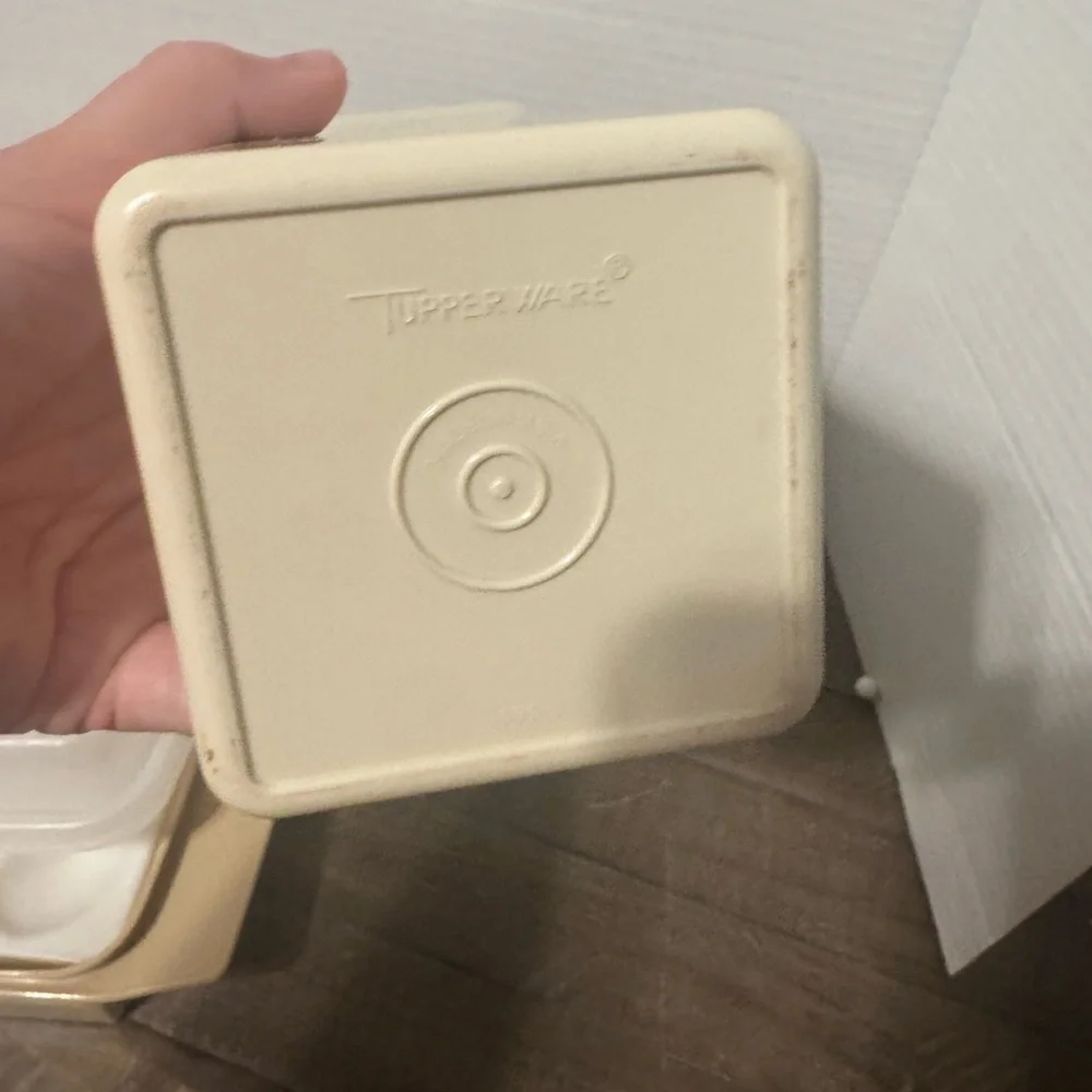 Vintage Tupperware Food Velvetta holder and egg container